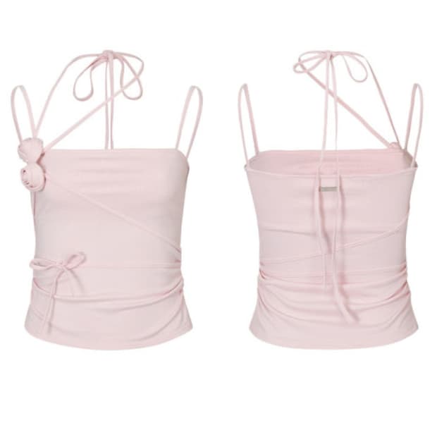 페인오어 플레져 cosage sleeveless pink 나시 슬리브리스