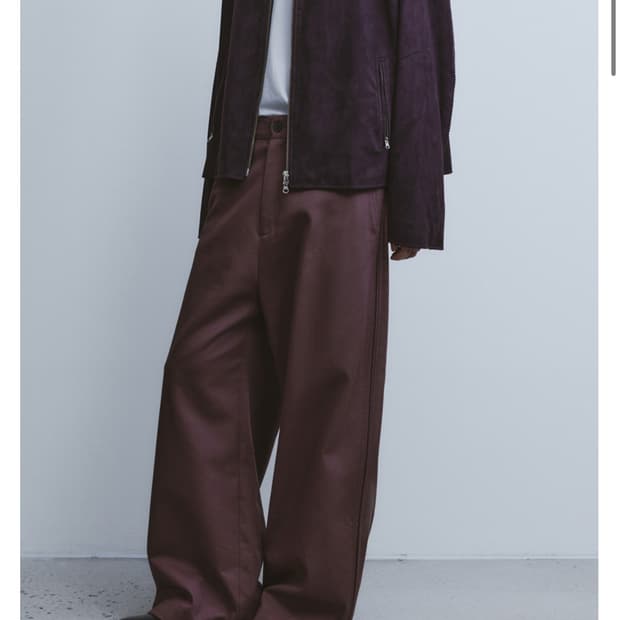 유스 더블트리밍 와이드팬츠