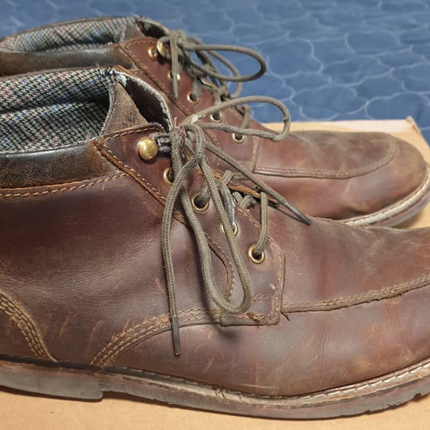 (빈티지) 락포트 소가죽 에이징 미들 워커부츠 브라운 (280)