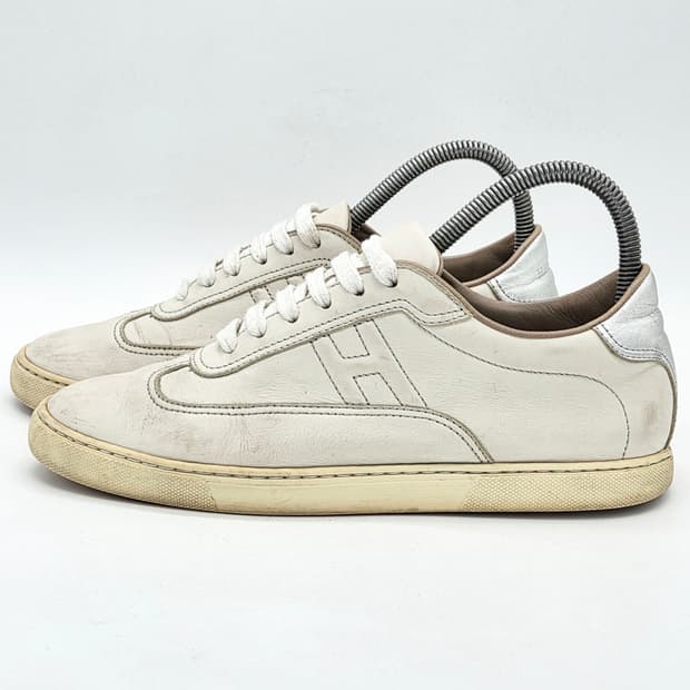  에르메스 우먼스 퀵커 스니커즈 화이트/실버 (39)  