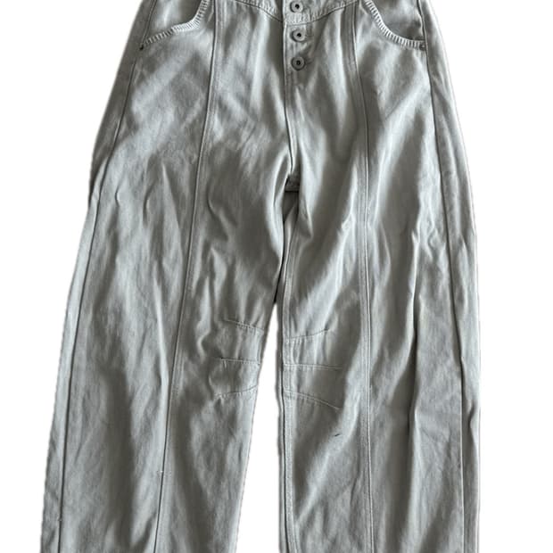 button 아이보리 데님 팬츠 바지