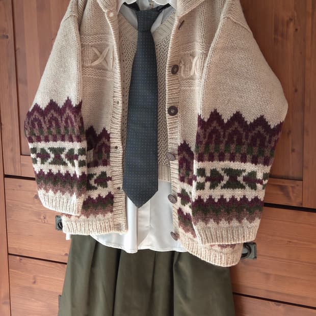 카키 프레피 모리 빈티지 코디 세트