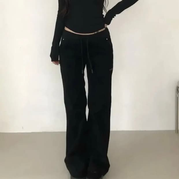 LOOFON 버터플 루즈 플레어 팬츠 ootj 코듀로이 로우라이즈 부츠컷