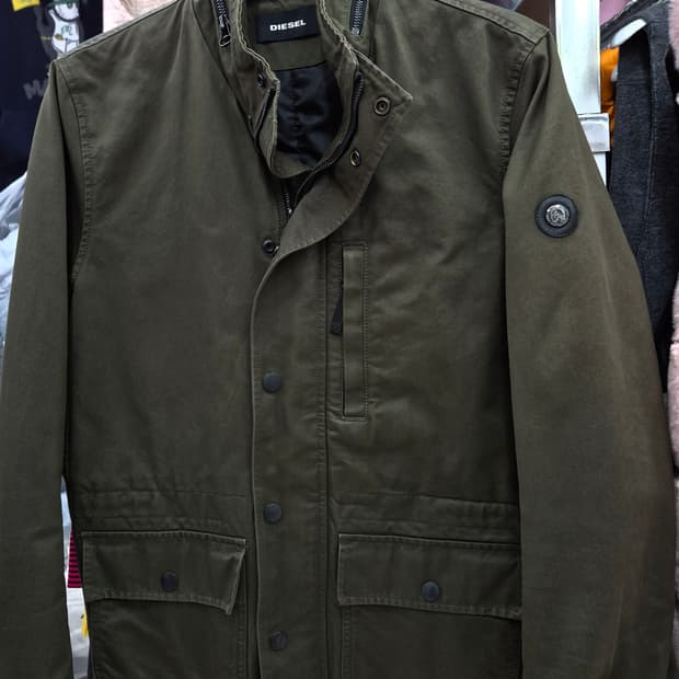 Diesel 남성 면 자켓 올리브색