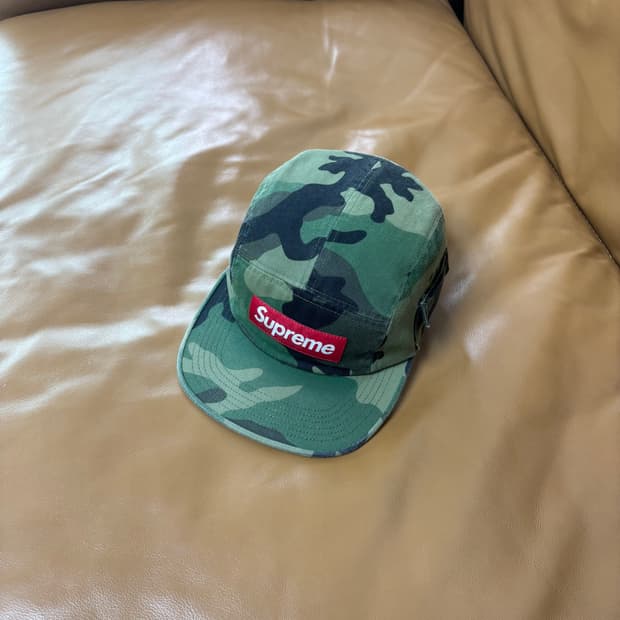 Supreme 슈프림 밀리터리 카고 우드랜드 카모 캠프캡 모자 Camo