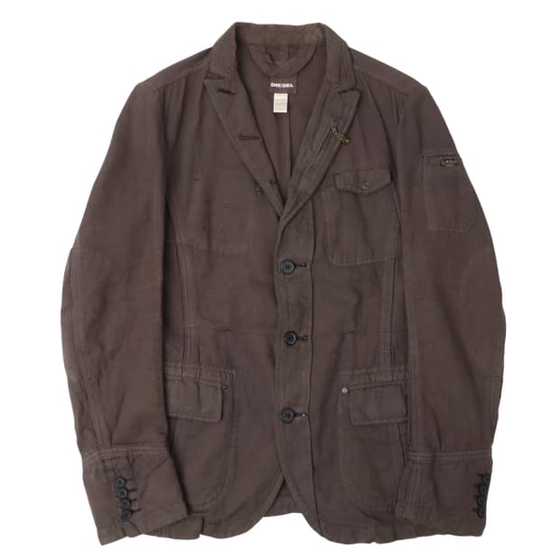 디젤 멀티포켓 바이커 린넨 자켓