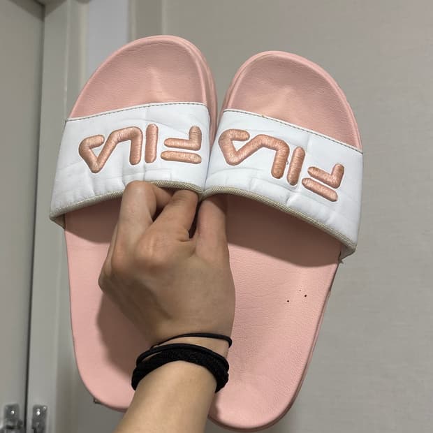휠라 핑크 슬리퍼