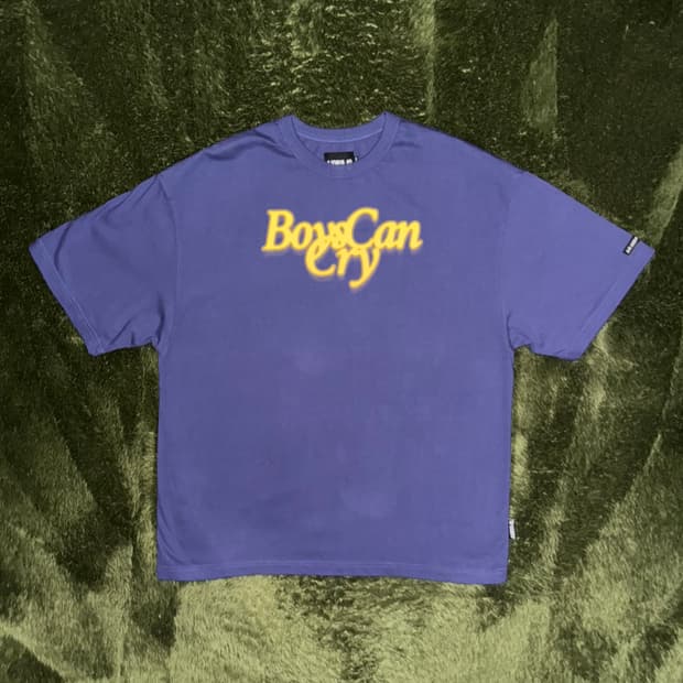 [XL] 아조바이아조 boys can cry 루즈 핏 티셔츠 블루
