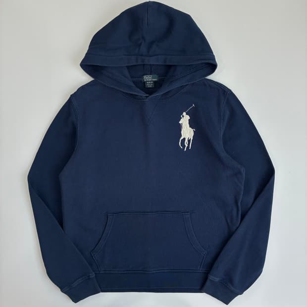 Polo 폴로 랄프로렌 네이비 화이트 빅포니 후드티
