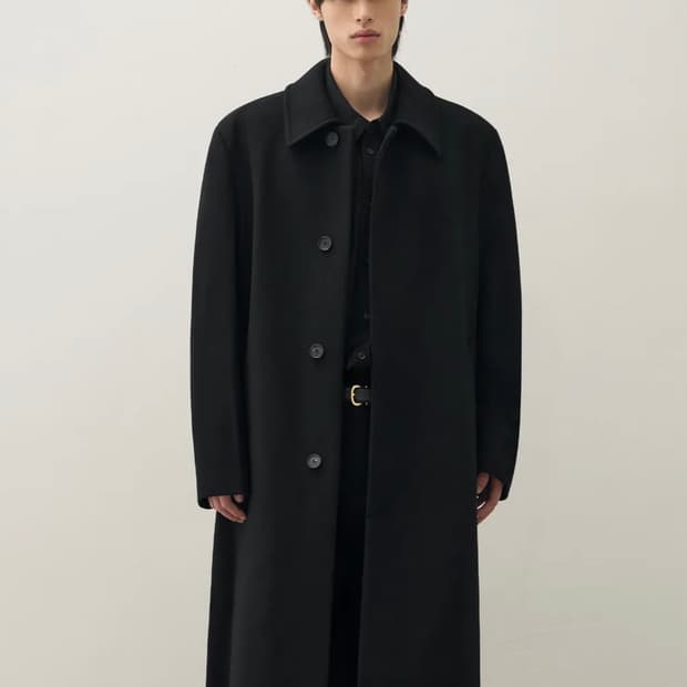 [새상품ㅣM]드로우핏 프리미어 울 발마칸 체스터 코트 블랙