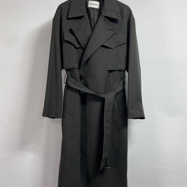 인사일런스 사사키 더블 포켓 롱 트렌치코트 (on.82)