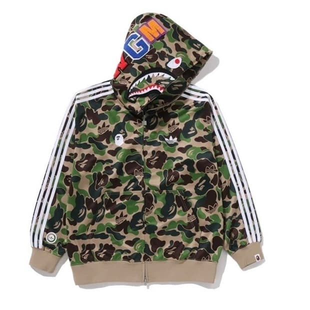 아디다스 베이프 콜라보 후드집업 L