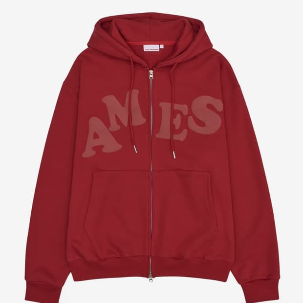 AMES 레드 후드집업