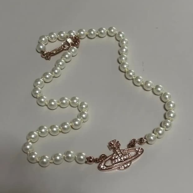 비비안웨스트우드 진주 목걸이 로즈골드 stc 빈티지 양지뢰 히메갸루