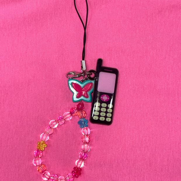 y2k 빈티지 무드 핸드메이드 키링