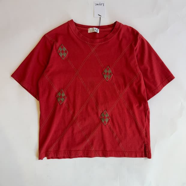 VINTAGE ARGYLE DIAMOND KNIT TEE