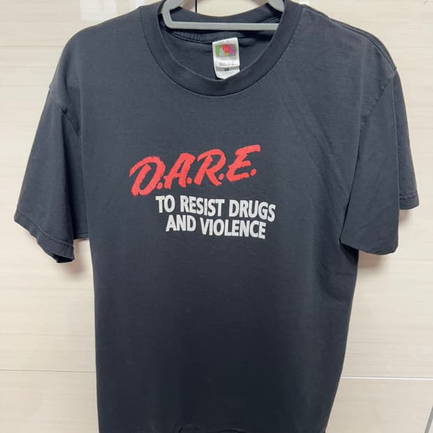 빈티지 dare d.a.r.e 티셔츠 fruit of the room