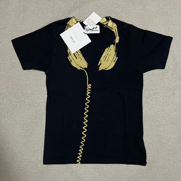 [S] 바퀘라 X Moussy 헤드폰 베이비 티셔츠 블랙
