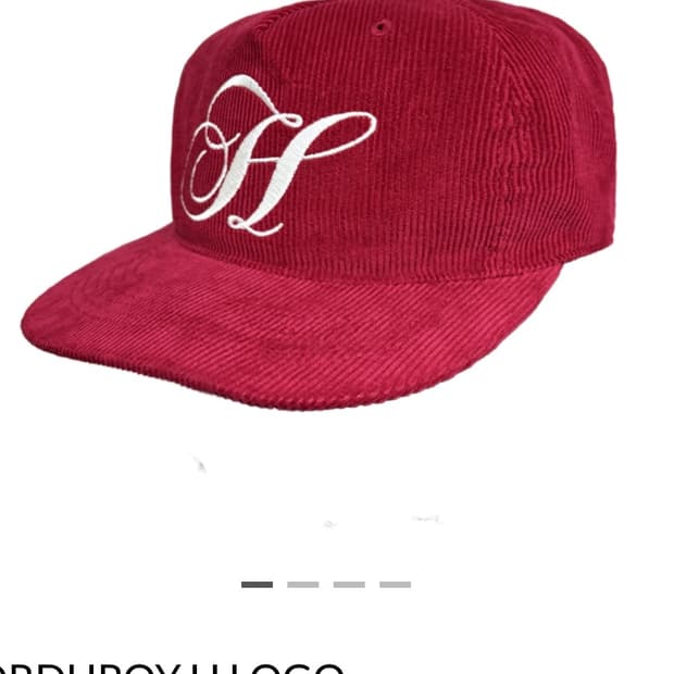 홈리스 CORDUROY H LOGO 5 PANEL HAT - RED