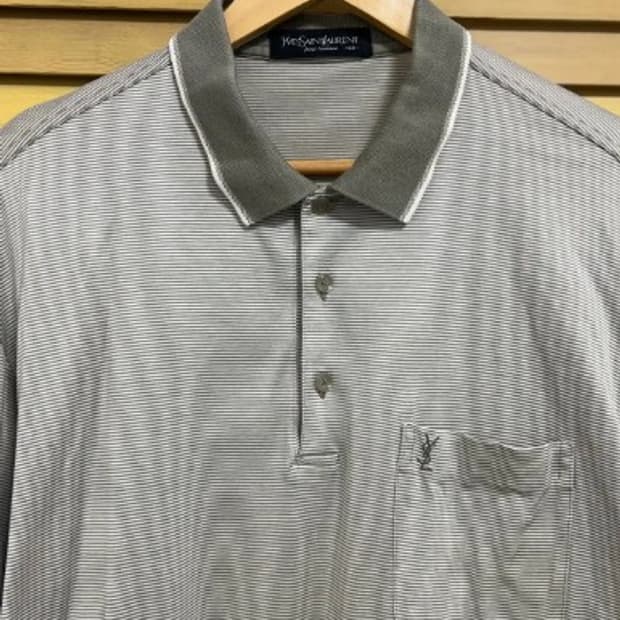 입생로랑 남성 스트라이프카라티셔츠 100