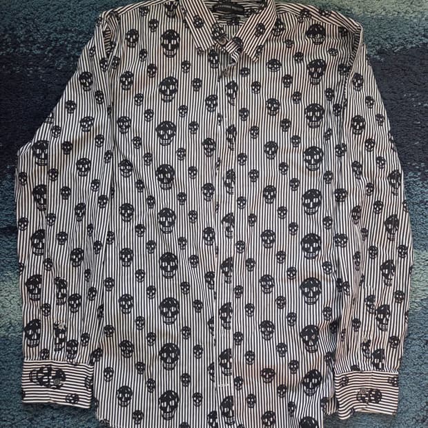 Alexander McQueen Skull Print Long Sleev