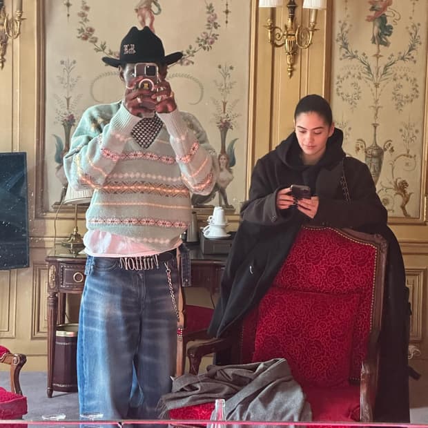 라프 시몬스 SS22 페어 아일 자카드 스웨터