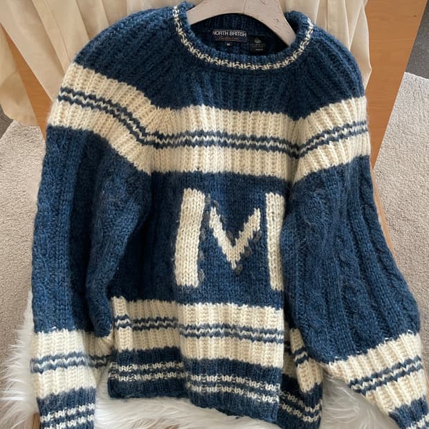 vintage M heavy wool knit