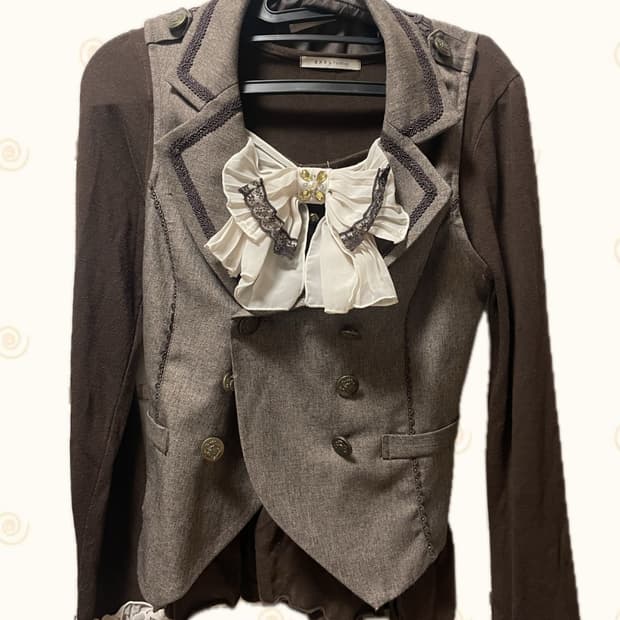 엑시즈팜 리본 블라우스 & 엑시즈팜 베스트