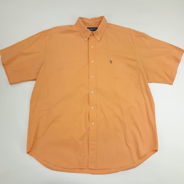 Co526 XL 폴로 랄프로렌 오렌지피치 반팔 셔츠 남방