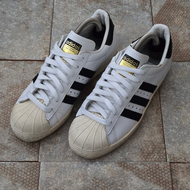 (225)아디다스 슈퍼스타 80s 화이트 블랙