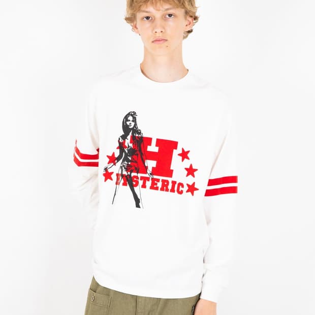 히스테릭 글래머 H 스타 티셔츠 화이트