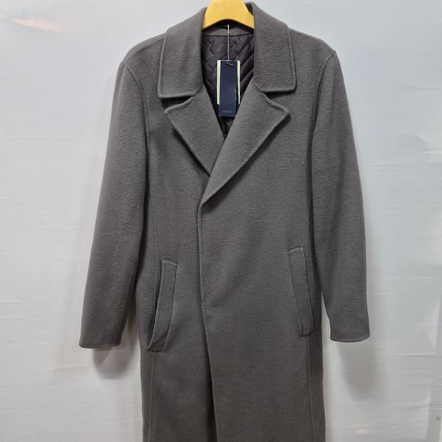 새상품 지오지아 그레이 남성 롱코트 오버핏 95