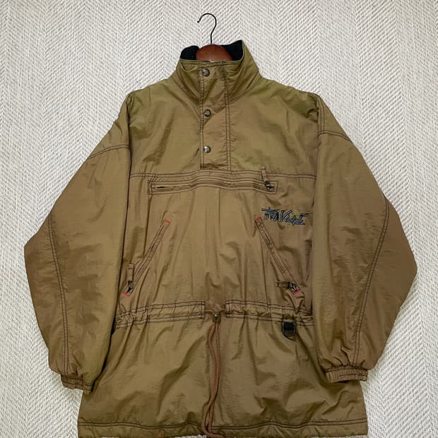 90s 파보르 하프집업 멀티포켓 아노락 파카