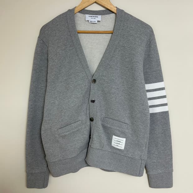 톰브라운 정품 사선완장 코튼 가디건 3