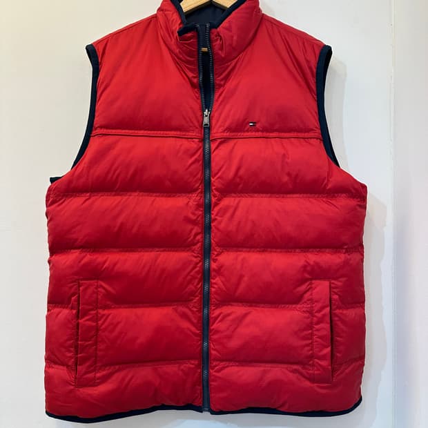 XL) 타미 힐피거 리버시블 폴리 패딩 조끼