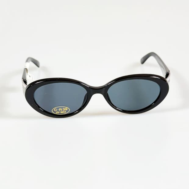 90s LIN DA 블랙 볼드 오벌 프레임 빈티지 선글라스