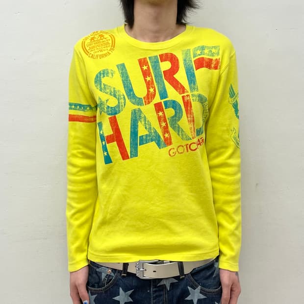 Surfhard retro yellow long-sleeve 