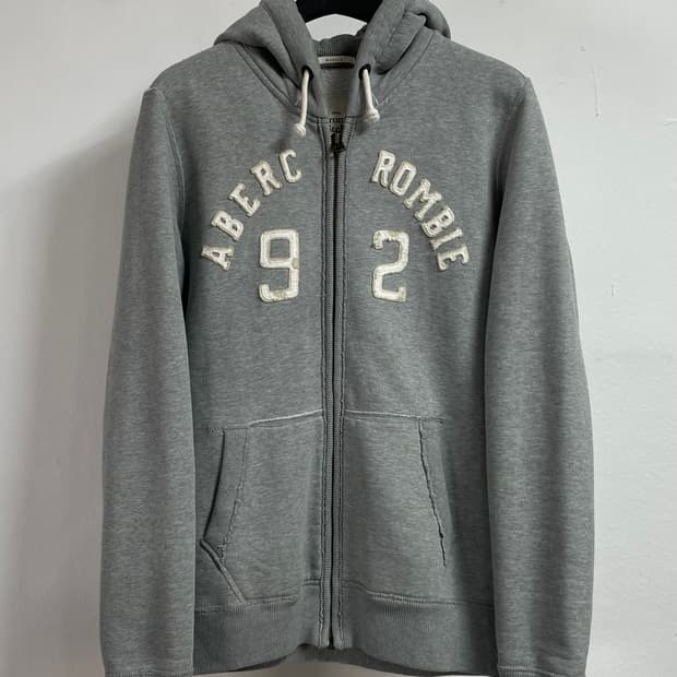 아베크롬비 빈티지 그레이 후드집업 (on.133)   