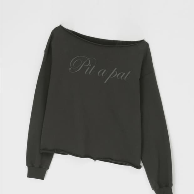 블랙업 MADE 키피니 보트넥 프린팅 긴팔티