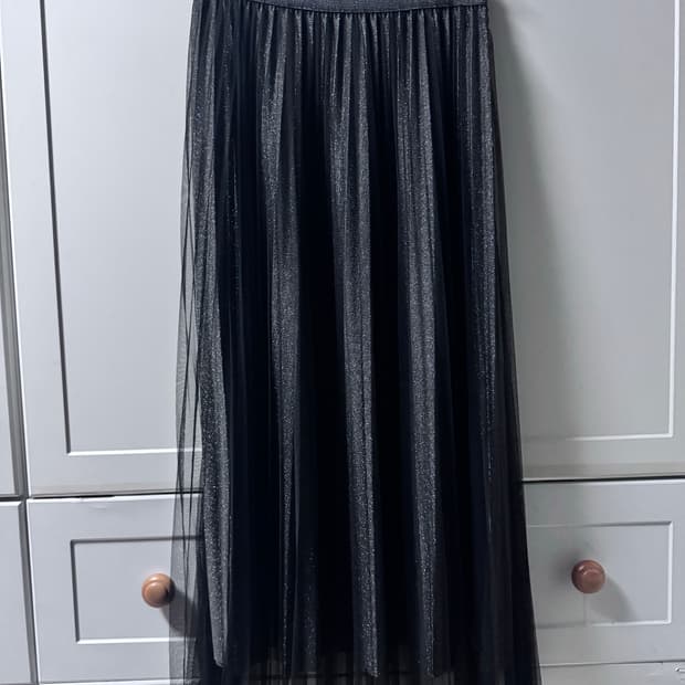 트윙클 플리츠 샤 스커트