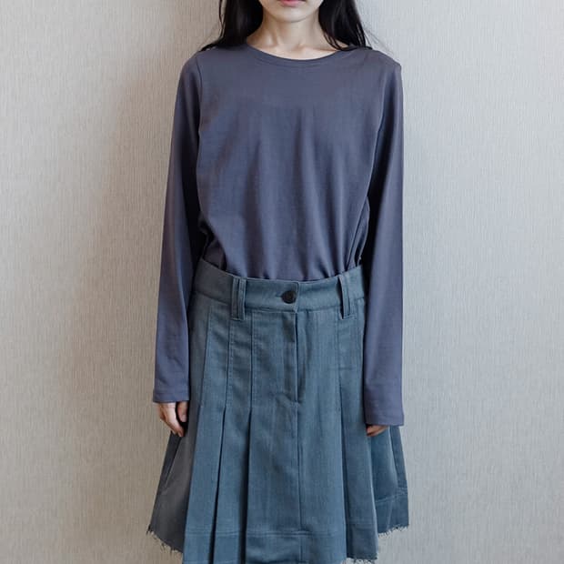 샵페어리 basic silket long t-shirt