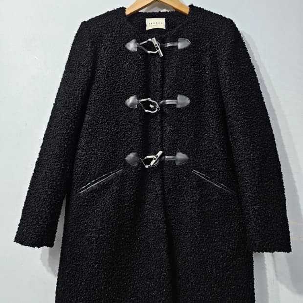 Sandro 산드로 파리 뽀글이 떡볶이 코트 ~44반