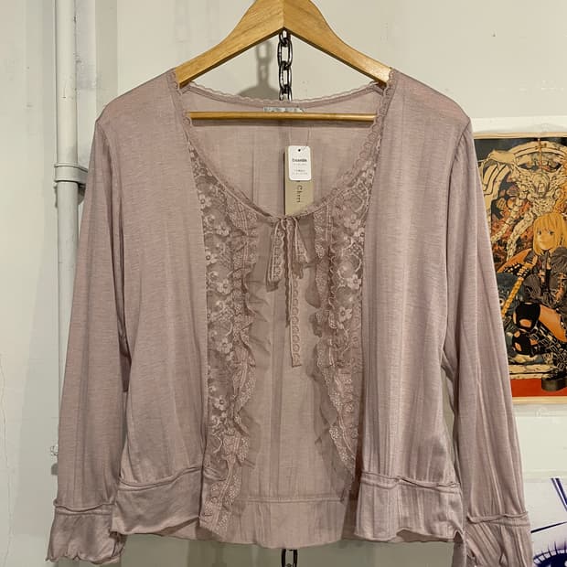 rosa cheri 로사체리 스트랩 핑크 가디건