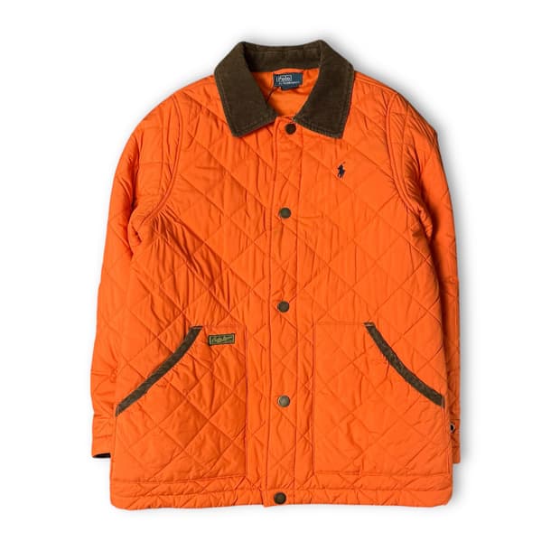 폴로랄프로렌 오렌지 코듀로이 카라 퀄팅 자켓 L (14-16)
