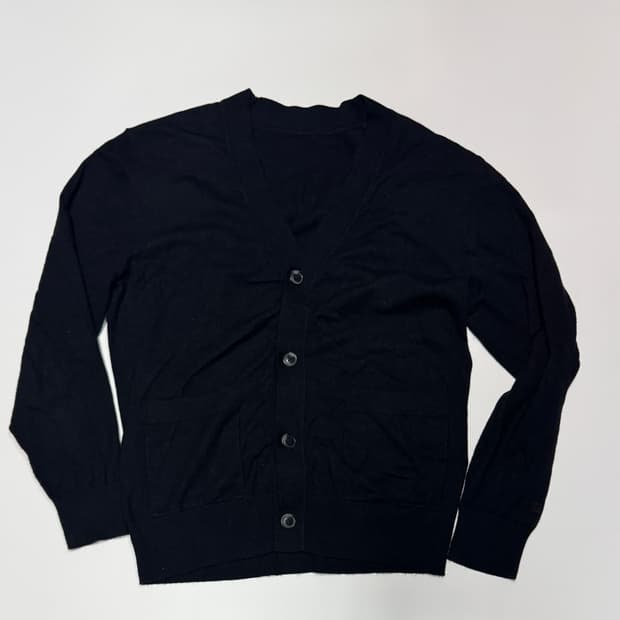 지오송지오 23년도 최신 투포켓 가디건 블랙 L