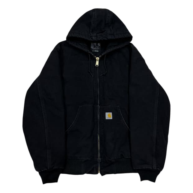 칼하트 J140 덕 액티브 누빔 후드 자켓 블랙 S