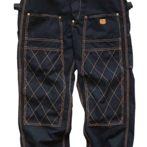 캐피탈 씬 캔버스 럼버 팬츠 블랙