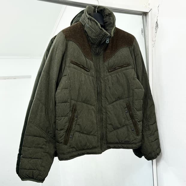 디젤 데님패널 패딩