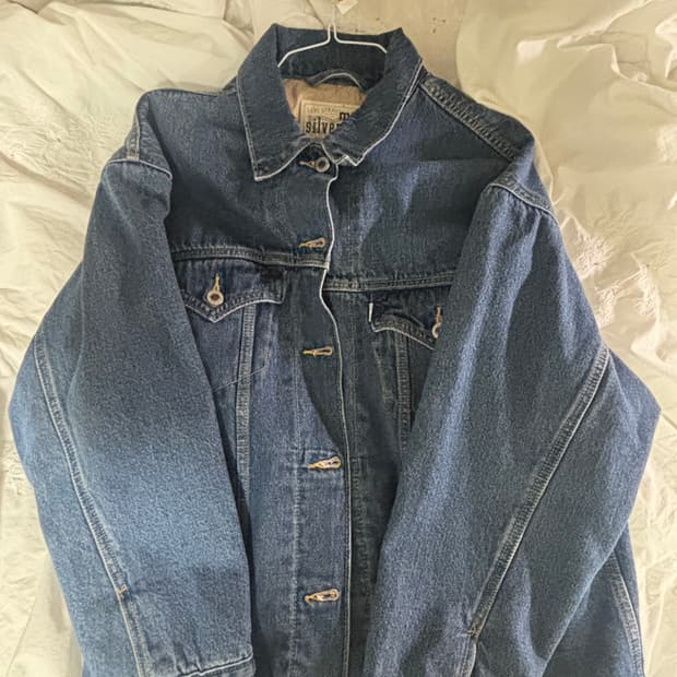 Levis silver tab 르바이스 실버탭 루즈핏 누빔 데님 청자켓