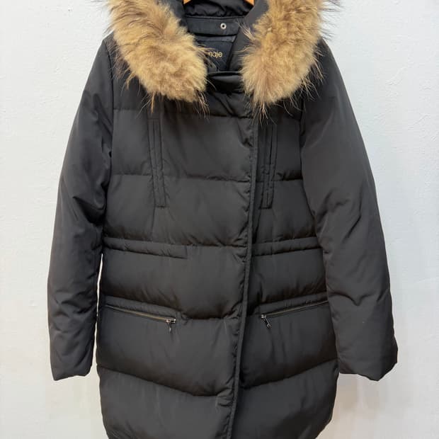 정품) 마쥬 블랙 라쿤 퍼 패딩 2
